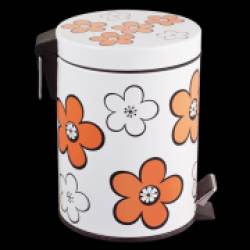 Cos gunoi cu pedala FLOWER 5L orange 