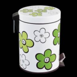 Cos gunoi cu pedala FLOWER 5L verde 