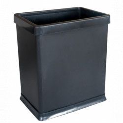 Cos gunoi dreptunghiular hotelier RAKI cu inel de prindere sac menajer 16x23x25 5cm negru 