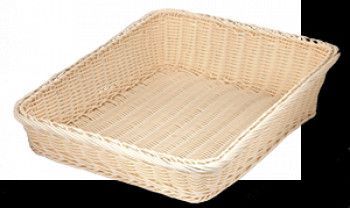 Cos polyrattan RAKI pentru servire paine fructe legume 36x45x12x6cm culoare natural rezistent la apa 