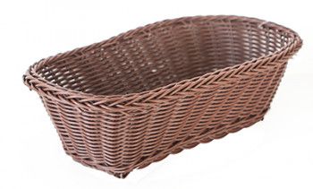 Cos servire paine fructe legume dreptunghiular RAKI 26x14x9cm rezistent la apa culoare cafea 