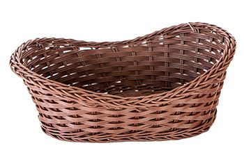 Cos servire paine fructe legume oval RAKI 29x20x7cm rezistent la apa culoare cafea