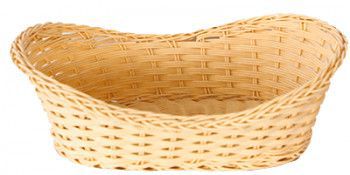 Cos servire paine fructe legume oval RAKI 29x20x7cm rezistent la apa culoare natural 