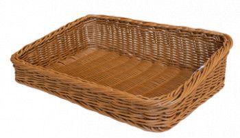 Cos servire paine fructe polyratan RAKI 40x28x6x10cm rezistent la apa culoare cafea 