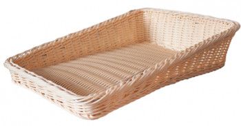 Cos servire paine fructe polyratan RAKI 40x35x4x10cm culoare natural