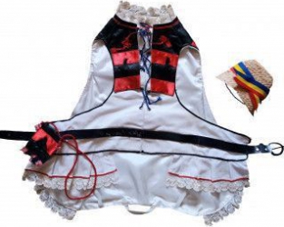 Costum popular OAS Euroanimode marimea 4XL 51 - 55 cm alb 
