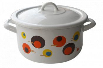 Cratita emailata cu capac Circle 22cm 4 6lt 
