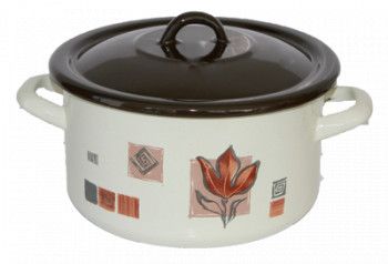 Cratita emailata cu capac Rustica 22cm 4 6lt 