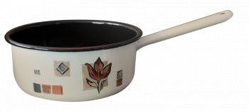 Cratita emailata cu coada Rustica 20cm 