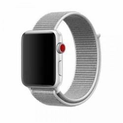 Curea pentru Apple Watch Bibilel compatibil cu dimensiunea 38mm Sport Band Textil Alb-Gri BBL619 