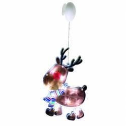 Decor fereastra Ren cu 10 LED-uri lumina alb rece inaltime 26 cm 