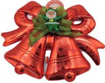 Decoratiune craciun ornament pentru geam 27/20 cm clopotei rosu 