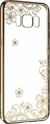 Devia Husa Silicon Joyous Samsung Galaxy S8 Plus G955 Champagne Gold Cristale Swarovski electroplacat 