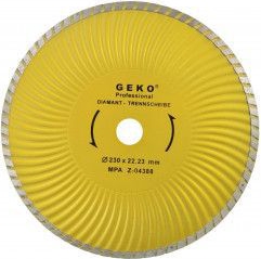Disc diamantat 230mm turbo plus GEKO PROFI G00274 