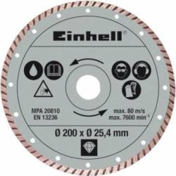 Disc diamantat Einhell 200x25.4 turbo Pentru RT-TC 520 U