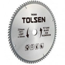 Lama fierastrau pentru aluminiu TCT Tolsen 254mm x 30mm x 80dinti 