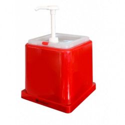 Dispenser RAKI din polipropilena cu capac și pompa pentru ketchup 