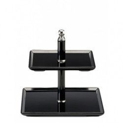 Display prezentare melamina cu 2 nivele NEGRU 23x25x23cm 