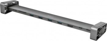 Docking station Trust Dalyx 10 in 1 USB-C Stand laptop integrat Aluminium 