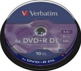 DVD+R DL 8.5GB 8X Verbatim 10 buc set Spindle 