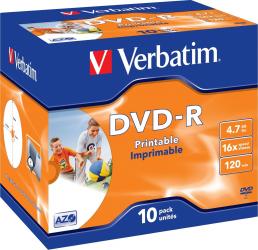 DVD-R 4.7GB 16X Verbatim 10 buc set 