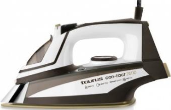Fier de calcat Taurus Contact 2500 talpa Gold Satin 2500W 350ml Alb Negru 