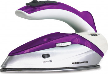 Fier De Calcat Voiaj Heinner 1000W 0.4L Talpa Inox Maner Pliabil Alb-Violet 