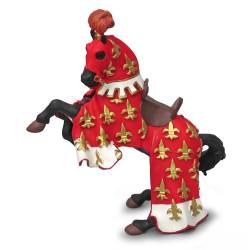 Figurina Papo - Calul Printului Filip rosu 