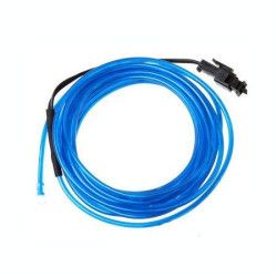 Fir cu neon albastru-turcoaz Leo Auto 1 metru 12V 