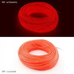 Fir electroluminescent neon flexibil EL wire 3 2 mm culoare rosu 