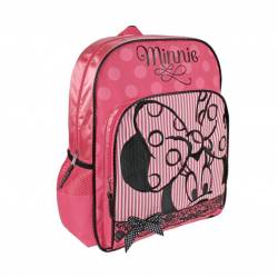 Ghiozdan pentru scoala Minnie Mouse dantela 