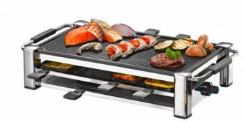 Gratar electric Rommelsbacher Raclette Fashion 1500W Negru-argintiu