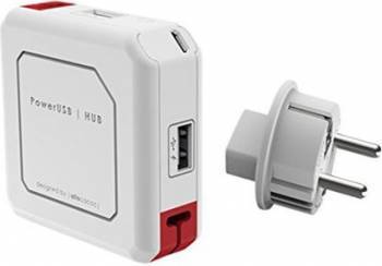 Hub USB 4 porturi PowerUSB Allocacoc EU 9302/EUUHUB Alb 