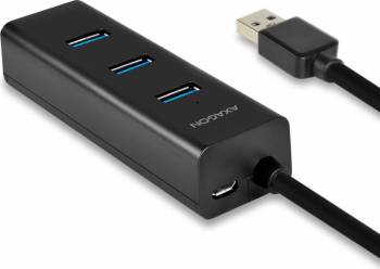 Hub USB Axagon HUE-S2B 4x USB Negru 