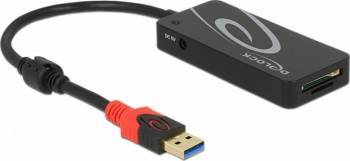 HUB USB Delock 3.1 tip A la 3 x USB-A + 2 Slot Card SD Negru 