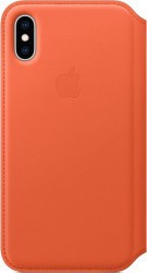 Husa Apple Leather Folio iPhone XS Sunset 