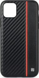 Husa Carbon Meleovo Apple iPhone 11 Pro Black & Red 