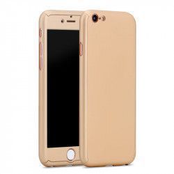 Husa de protectie 360 Full Protective Apple iPhone 7/8 Plus rezistenta la uzura anti-alunecare Gold 