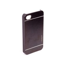 Husa de protectie Aluminiu Motomo Full Metal Apple iPhone 4 / 4S anti-alunecare rezistenta la zgarieturi Negru 
