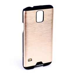 Husa de protectie Aluminiu-Plastic Motomo Metal Samsung Galaxy S5 anti-alunecare Auriu 