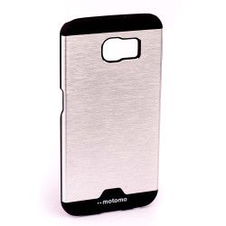 Husa de protectie Aluminiu-Plastic Motomo Metal Samsung Galaxy S6 anti-alunecare Argintiu 
