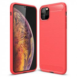 Husa de protectie BIBILEL cu insertii carbon pentru Iphone 11 Pro Max protectie spate bumper capac de protectie Rosu BBL1108 