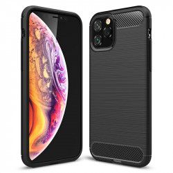 Husa de protectie BIBILEL cu insertii carbon pentru iPhone 11 Pro protectie spate bumper capac de protectie Negru BBL1116 