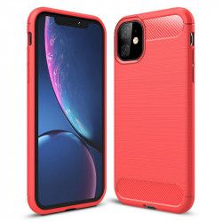 Husa de protectie BIBILEL cu insertii carbon pentru Iphone 11 protectie spate bumper capac de protectie Rosu BBL1106 