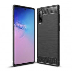 Husa de protectie BIBILEL cu insertii carbon pentru Samsung Galaxy Note 10+/Note 10 Plus capac de protectie Bleumarin BBL1050 