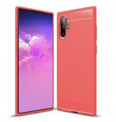 Husa de protectie BIBILEL cu insertii carbon pentru Samsung Galaxy Note 10+/Note 10 Plus capac de protectie Rosu BBL1051 