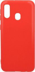 Husa de Protectie Lemontti Samsung Galaxy A40 Silicon Silky Rosu 
