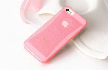 Husa de protectie Shiny Silicon pentru Apple iPhone 6 Plus/6s Plus rezistenta la zgarieturi anti-alunecare Pink