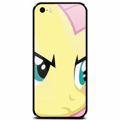 Husa din sticla securizata pentru Apple iPhone 5 Close Up Fluttershy My Little Pony Friendship Is Magic 