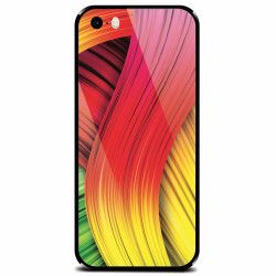 Husa din sticla securizata pentru Apple iPhone 5 Colorful Abstract 